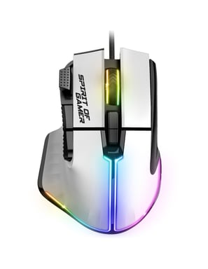 Spirit of Gamer PRO-M5 ARTIC ratón Juego mano derecha USB tipo A Óptico 12800 DPI