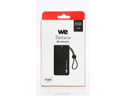WE Batterie de secours Power Bank 10 000 mAh PD 1 port USB A 1 port USB C pour chargement simultané Neuf - vue 5