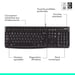 Logitech K120 Corded Keyboard teclado USB ratón incluido AZERTY Francés Negro