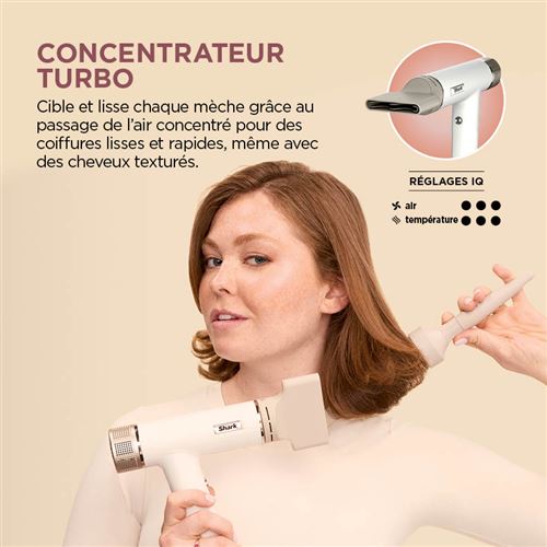 Sèche cheveux SHARK SpeedStyle HD352EU Boucleur & RapidGloss Séchage rapide Etui de rangement - vue 5