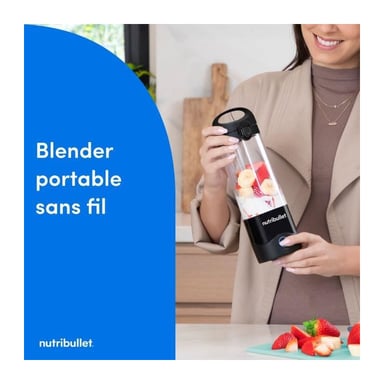 Blender portable - NUTRIBULLET - NBP003B - 100 W - 475 ml - Sans BPA - Noir