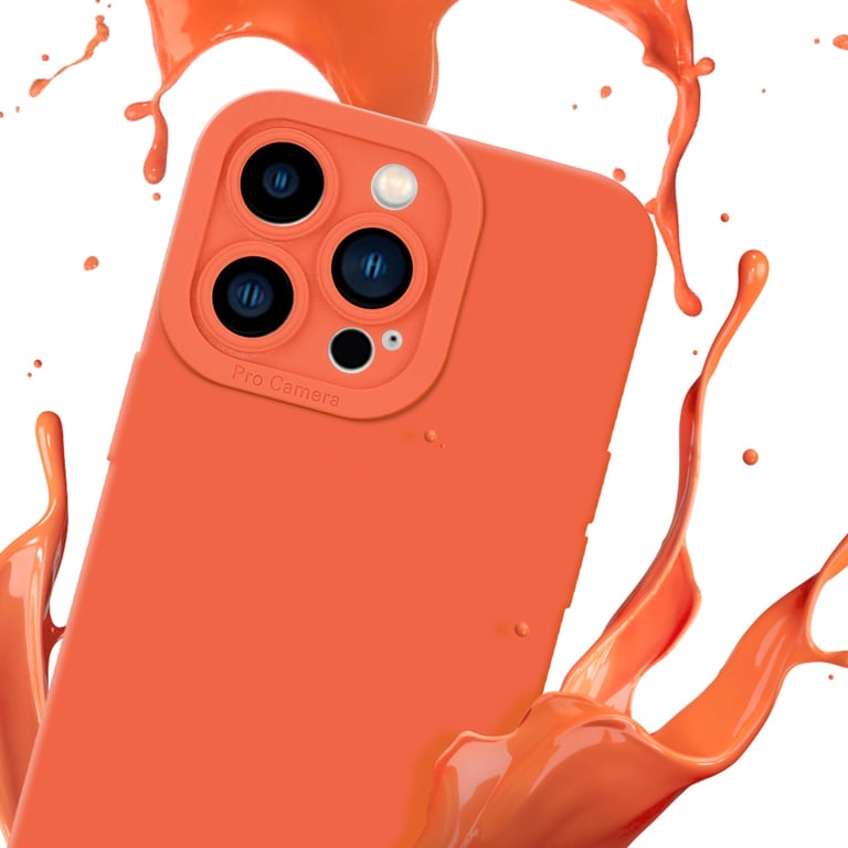 Etui Cuir pour iPhone 14 Pro avec Magsafe - Orange