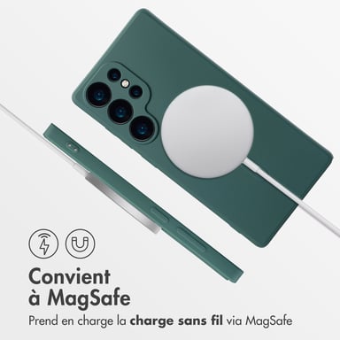 imoshion Coque Couleur avec MagSafe pour Samsung Galaxy S25 Ultra - Vert foncé