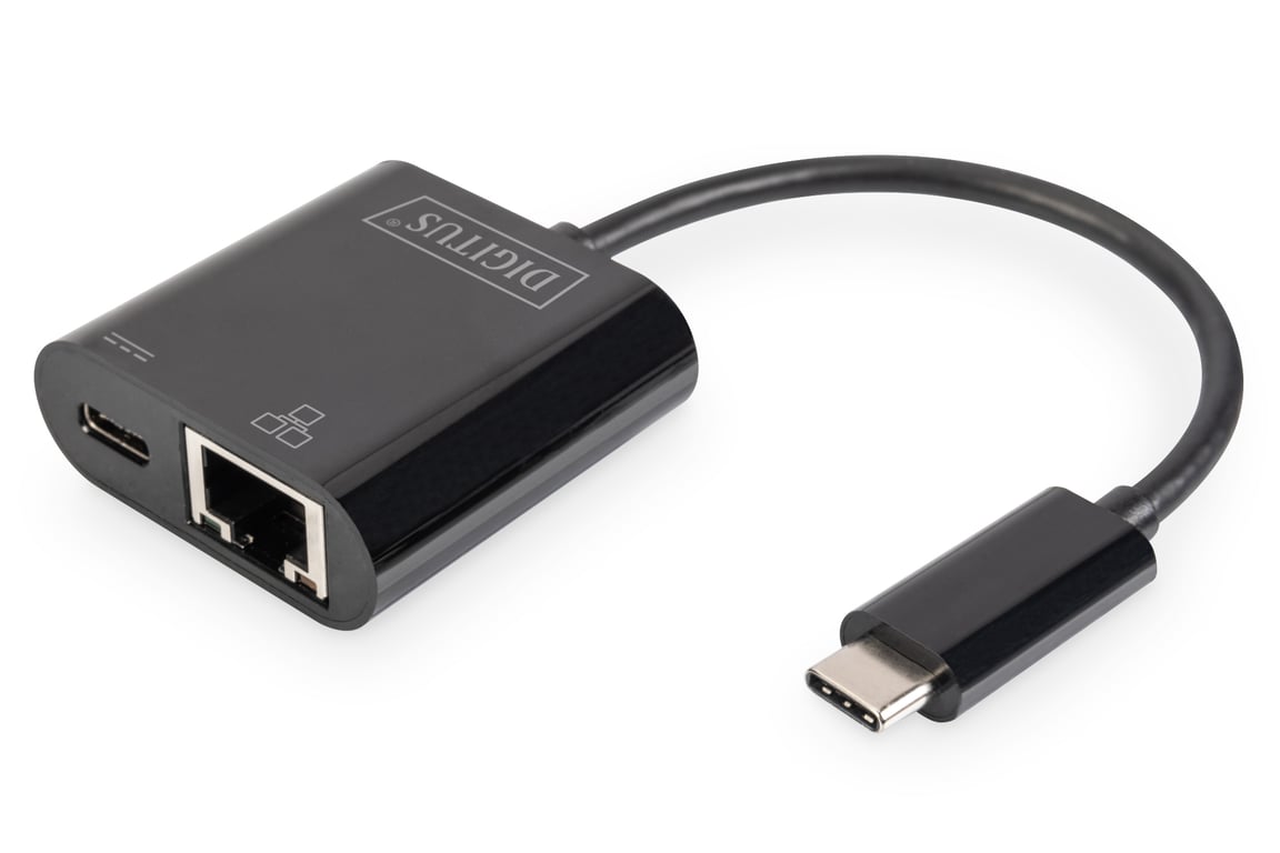 Digitus Adaptateur Ethernet Gigabit USB Type C™ avec prise en charge de Power Delivery Neuf