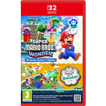 Super Mario Bros Wonder Nintendo Switch 2 + Rendez Vous au Parc Bellabel - Neuf