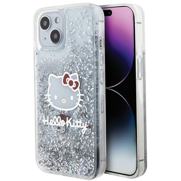 Coque de téléphone Hello Kitty iPhone 15 Paillettes liquides Rigide - vue 2