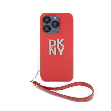 Custodia per Apple iPhone 14 Pro con logo metallico e cinturino da polso