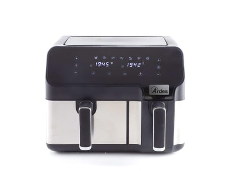 Friteuse à air chaud double Ardes ARFRYA03D 9 L Indépendante Noir Acier inoxydable - Neuf