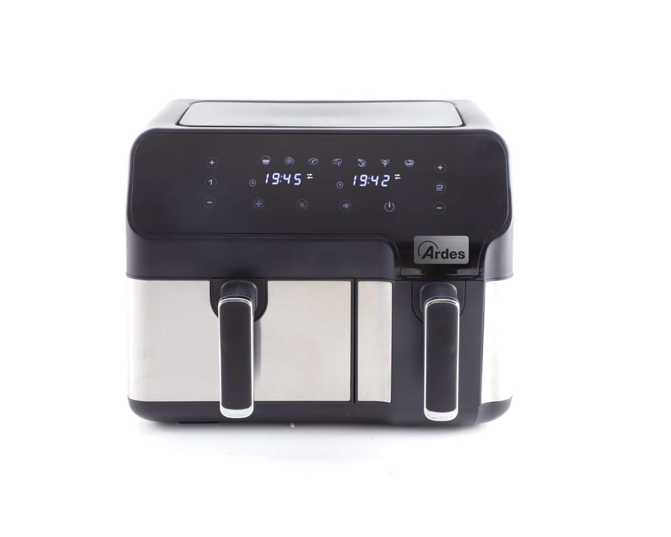 Ardes Friteuse à air chaud double ARFRYA03D 9 L Indépendante Noir Acier inoxydable