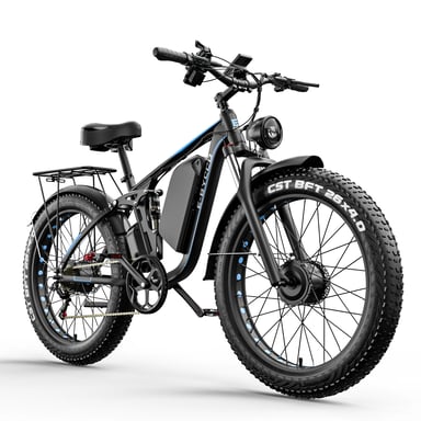 VéLo Électrique EB7 Pro | Vitesse Max 55 km/h | Autonomie 60 km | Moteur 1000W*2 | Batterie 52V 23Ah | Pneus 26 Pouces | Noir