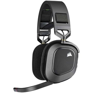 Casque gaming premium Corsair HS80 RGB WIRELESS avec audio spatial - Carbone