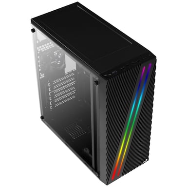 Aerocool STREAK - Caja PC ATX RGB - Panel lateral - Ventilador 80mm