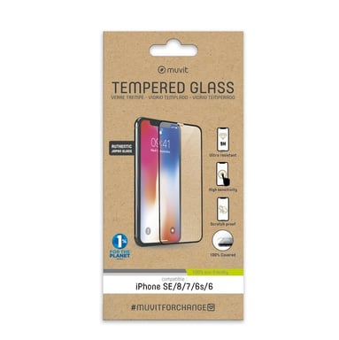 Muvit For Change Verre Trempe Plat: Apple Iphone Se/8/7/6S/6