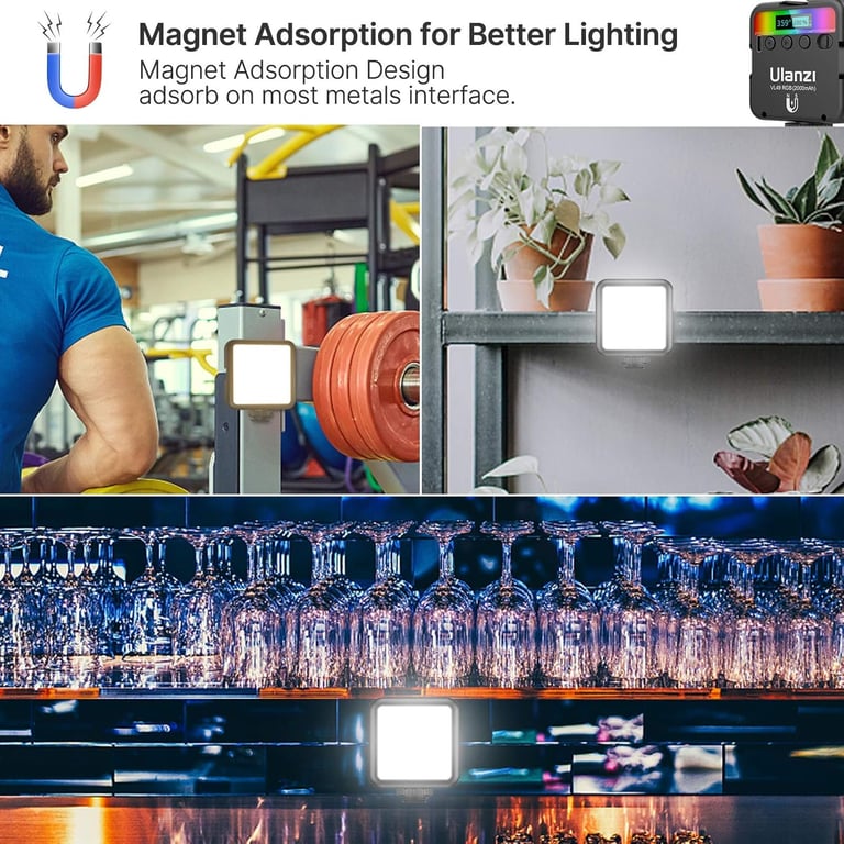 Ulanzi VL49 RGB Lumière LED rechargeable temperature réglable CRI 95+. Neuf - vue 3