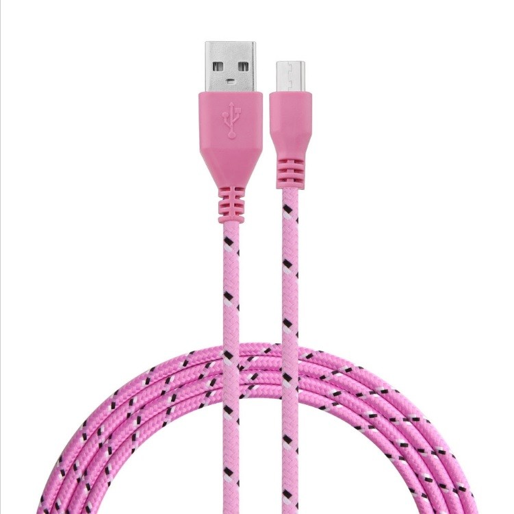 Cable Tressé Type C pour Smartphone 3m Chargeur USB Réversible Connecteur Tissu Tissé Nylon