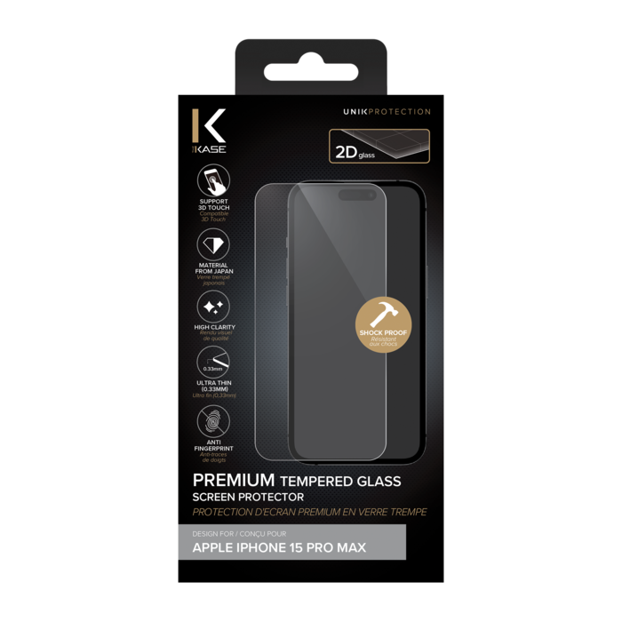 Protector de pantalla para iPhone X, iPhone XS, Vidrio templado, Grosor  0.33 mm, Transparente