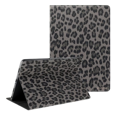 Selencia Coque tablette Sabi avec imprimé léopard pour Samsung Galaxy Tab A11 Plus - Midnight Black