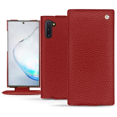 Housse cuir Samsung Galaxy Note10 - Rabat vertical - Rouge - Cuir grainé