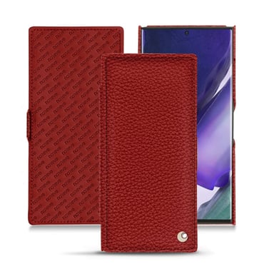 Housse cuir Samsung Galaxy Note20 Ultra - Rabat horizontal - Rouge - Cuir grainé