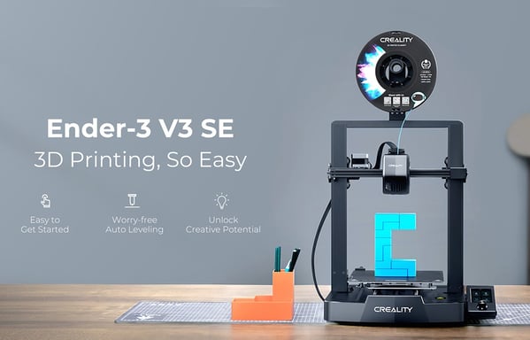 Impresora 3D Creality Ender-3 V3 SE, Nivelado Automático, Precisión de Impresión 0.1mm, Velocidad Máx. de Impresión 250mm/s, 220*220*250mm