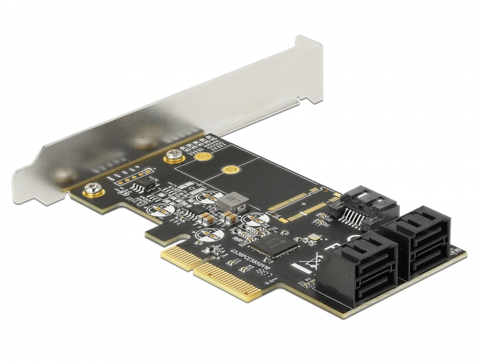 Carte Contrôleur PCI Express DeLock 5 Ports SATA 6 Gbps – Interne - vue 4
