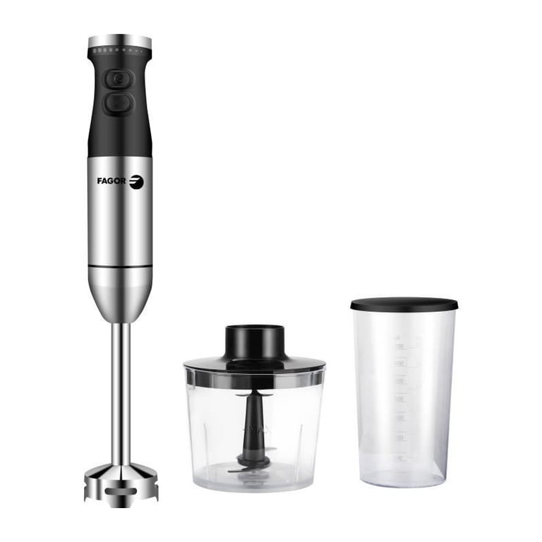 FAGOR FG531 Set Mixeur plongeant - 800W - Lame en acier - 5 vitesses + Turbo - Mini Hachoir 500ml - Neuf