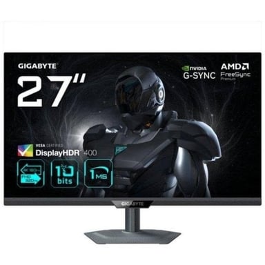 GIGABYTE G27U Moniteur de jeu 27” 4K UHD - Mode double (4K 160Hz ou FHD 320Hz), 3840 x 2160, 1ms, 350 cd/m², FreeSync Premium, DisplayHDR400, HDMI 2.1, DisplayPort 1.4