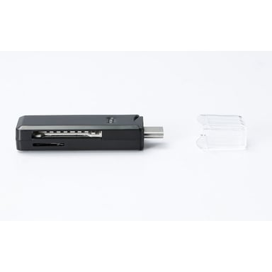 D2 - Lector de tarjetas SD/micro SD/SDHC - puerto USB-C (USB 3.2 gen 1) - transferencias de hasta 5 Gbps - color negro