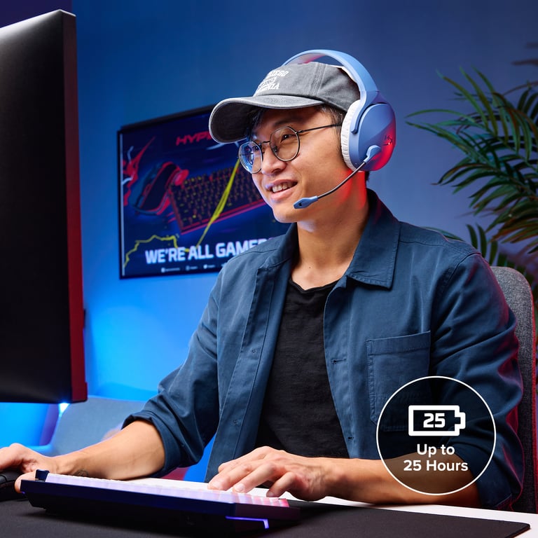 HyperX Cloud Jet – Casque de jeu sans fil (bleu clair) - Neuf