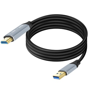 LinQ Cable de Video HDMI a USB-A Resolución Full HD 1080p 1,8m Negro