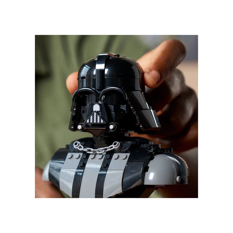 LEGO Star Wars 75439 Buste de Dark Vador à construire pour adulte avec support, plaque nominative et minifigurine Noir - Neuf