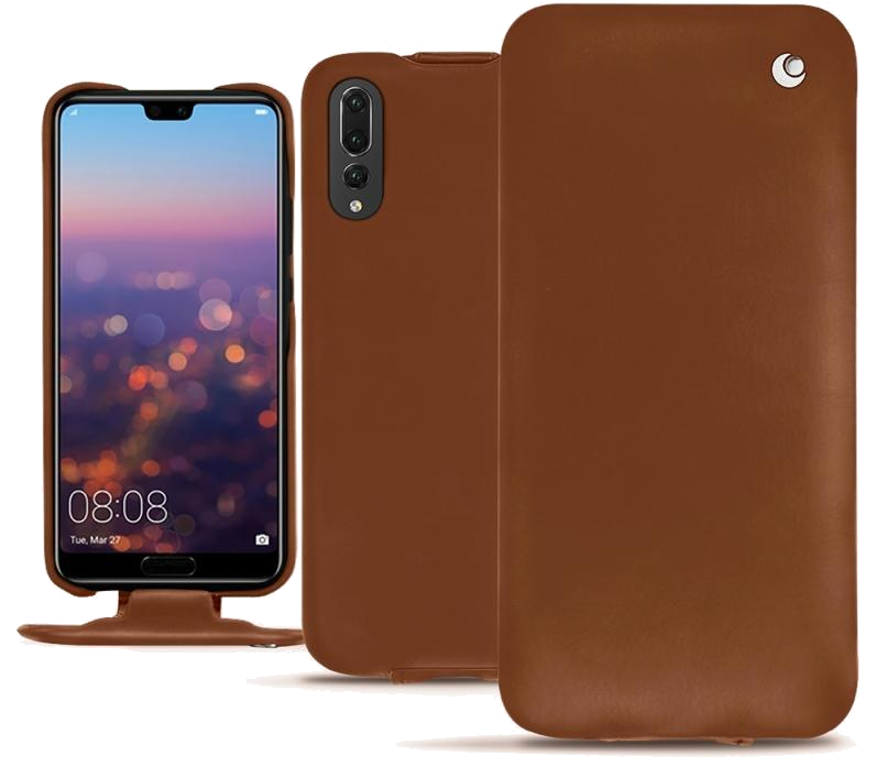 Housse cuir Huawei P20 Pro - Rabat verticalMarron