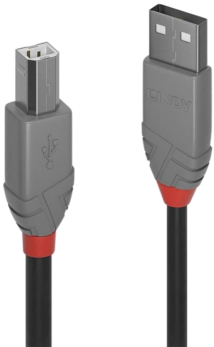LINDY Câble USB 2.0 type A vers B - Anthra Line - 1m