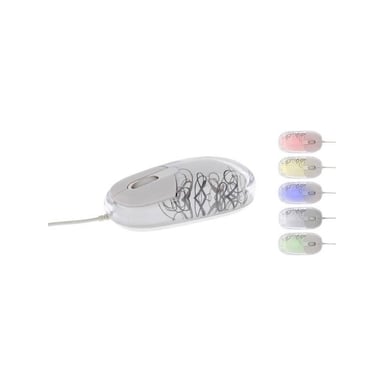 Ratón con cable T'nB Lumy LED de 7 colores (blanco)
