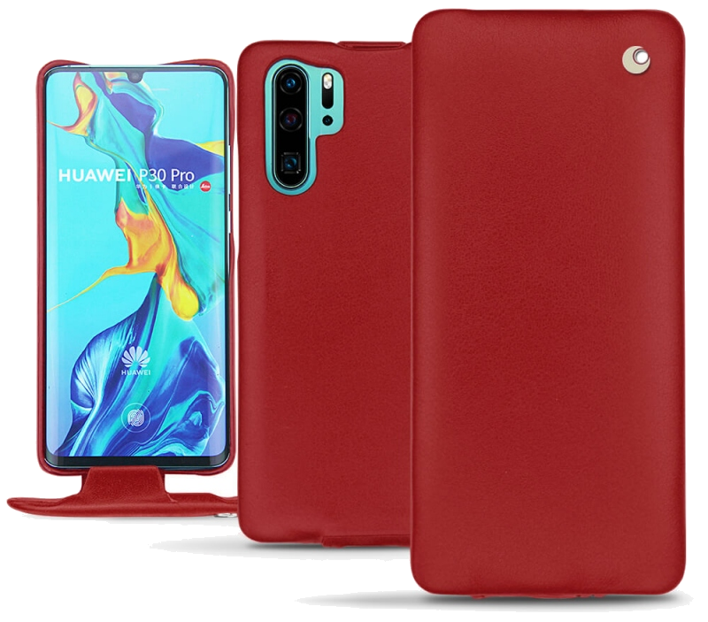 Housse cuir Huawei P30 Pro - Rabat verticalRouge