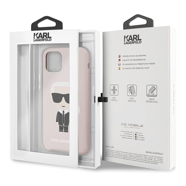 Funda Karl Lagerfeld para iPhone 11 Pro rosa claro Silicona Iconic