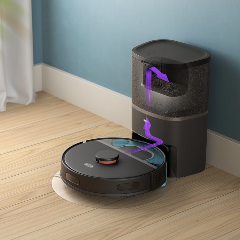 Philips HomeRun 3000 Series XU310001 Robot station As­pi­ra­tion/¿La­vage - vue 3