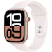 Apple Watch Series 10 (2024) GPS, Cassa in Oro Rosa 42mm, Cinturino in Gomma Bianca