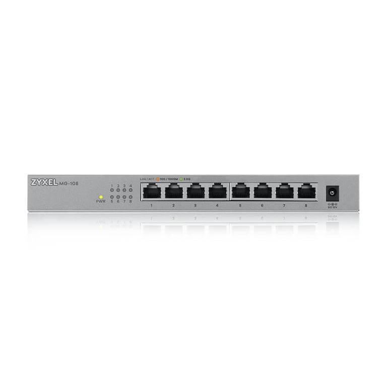 Zyxel MG 108 Non géré 2.5G Ethernet 10010002500 Acier Neuf - vue 6