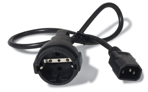 APC , Cable de alimentación, C14 a CEE 7/7 Schuko, 0,6m - Nuevo