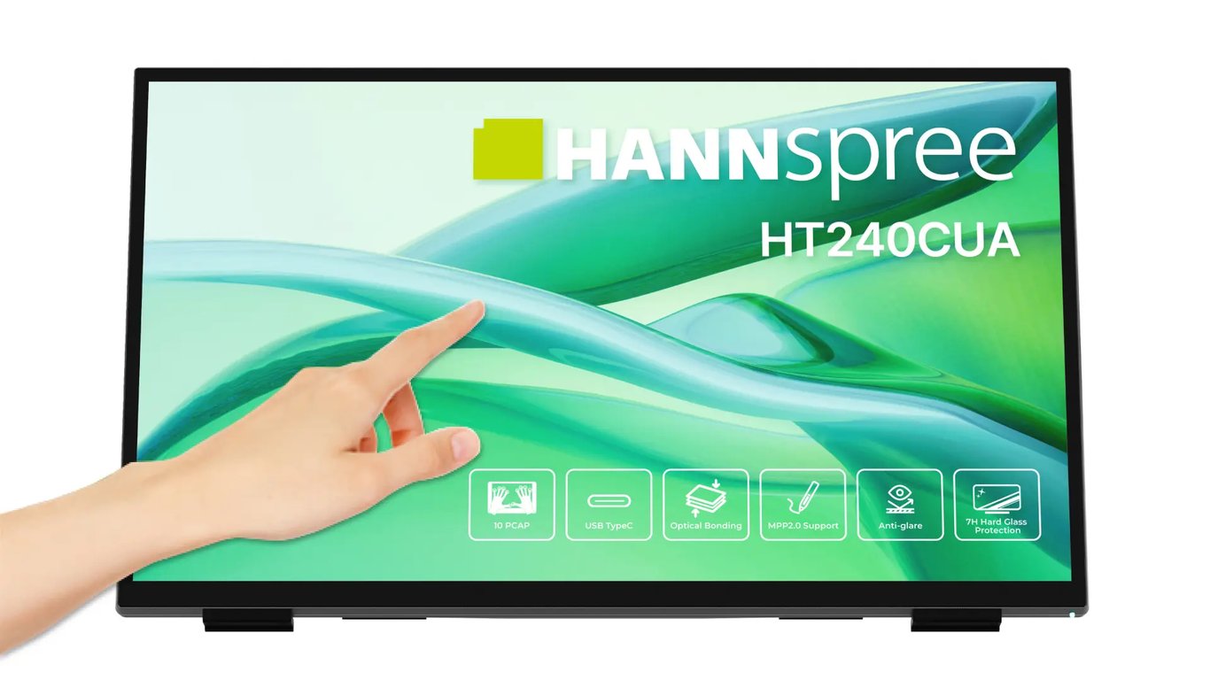 Hannspree HT240CUA écran plat de PC 60,5 cm (23.8 ) 1920 x 1080 pixels Full HD LED Écran tactile Noir - Neuf