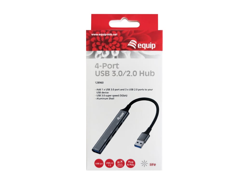 Equip 128960 hub & concentrateur USB 3.2 Gen 1 3.1 Gen 1 Type A 5000 Mbit/ Neuf - vue 4
