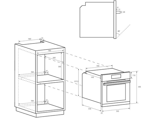 Four Encastrable CANDY FIDCX100 – Convection Naturelle 70L - vue 7