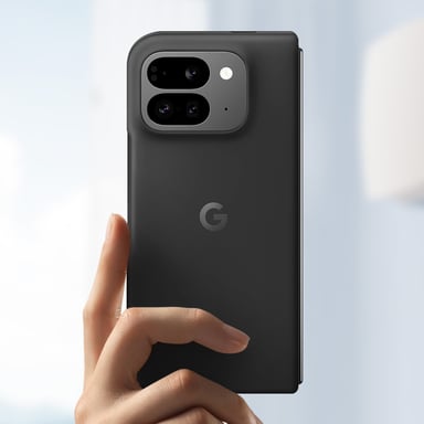 Coque d'origine Google Pixel 9 Pro Fold Mat Soft Touch Caméra Protégée Noir