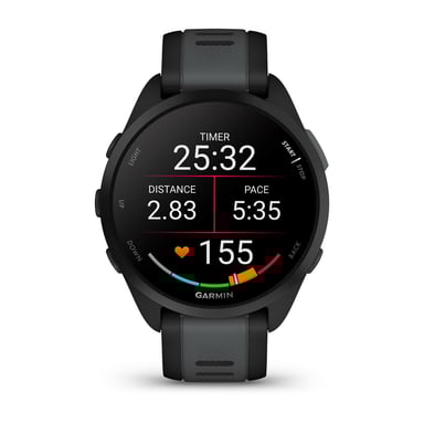 Garmin Forerunner 165 Music 3,05 cm (1.2'') AMOLED 43 mm Numérique 390 x 390 pixels Écran tactile Noir GPS (satellite)