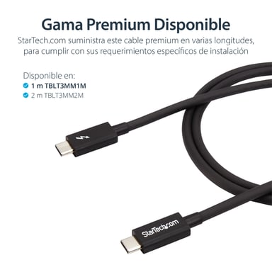 StarTech.com Cavo USB-C Thunderbolt 3 (20 Gb/s) da 1 m - Compatibile con Thunderbolt, USB e DisplayPort - M/M