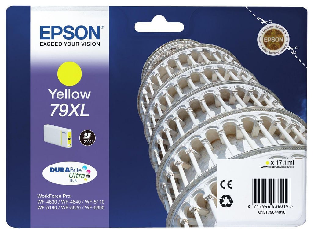 EPSON CART INK GIALLO XL PER WF-5620 SERIE TORRE DI PISA - Neuf