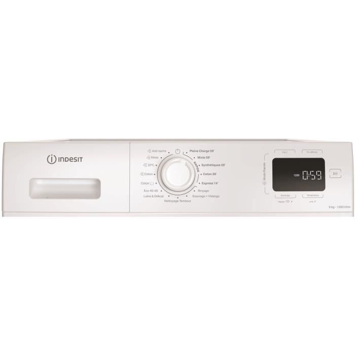 Lave linge hublot INDESIT IM962MYTIMEFR MyTime 9 kg Induction L60cm 1200 trsmin Classe A - vue 7