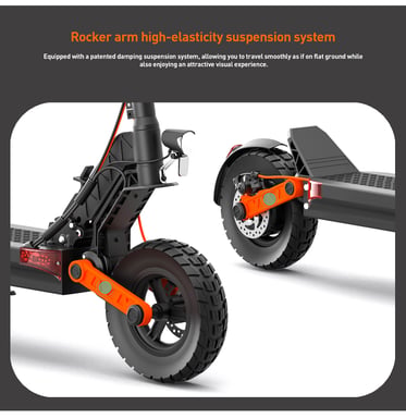 Patinete Eléctrico JOYOR S8 - Motor de 600W, Batería 48V26AH, Neumáticos de 10 Pulgadas, Freno de Disco Plegable - Negro