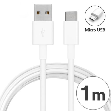Câble Micro USB AS100 2A - Blanc